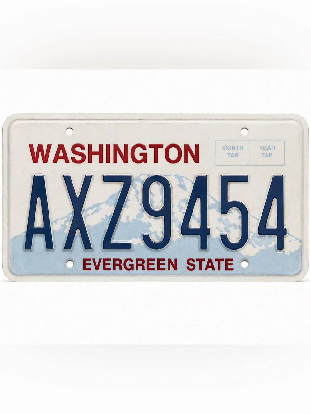 Washington Evergreen State License Plate